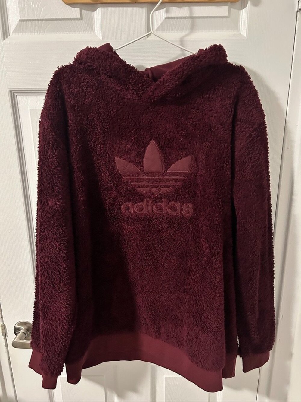 Adidas Winterized Sherpa Pullover Hoodie - Size XL